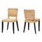 Bali & Pari Dermot Modern Bohemian Wood and Natural Rattan 2-Piece Dining Chair Set 238-2PC-13217-ZORO - alternate 1